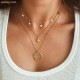Wholesale Rhinestone Multilayer Long Pendant Necklace Wholesale Rhinestone Multilayer Long Pendant Necklace